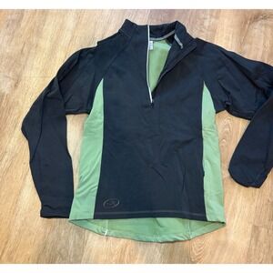SPORTHILL Size‎ Lg Womens 1/2 Zip Athletic Pullover Light Green & Black